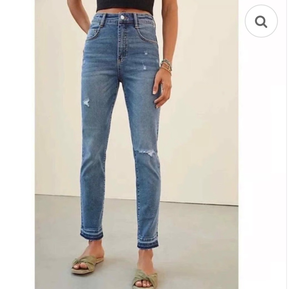 High rise Cigarette Pilcro Blue Skinny Jeans